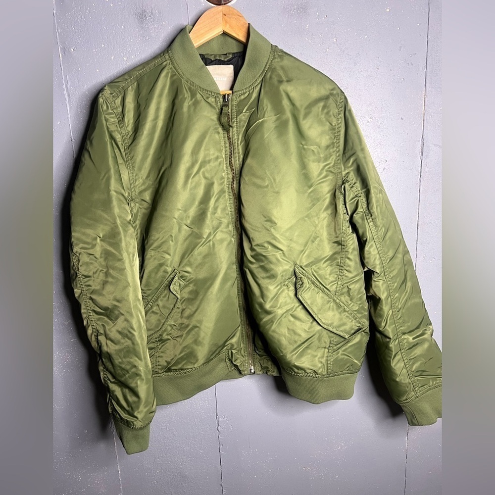 EVERLANE Final Four 2019 Zip up Classic Bomber Jacket in Army Green Size XL